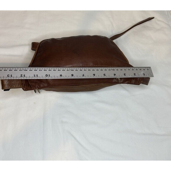 Brown Genuine Leather Fanny-Pack/Belt-Bag, Made in Columbia Hidden Pocket Back - Picture 5 of 6